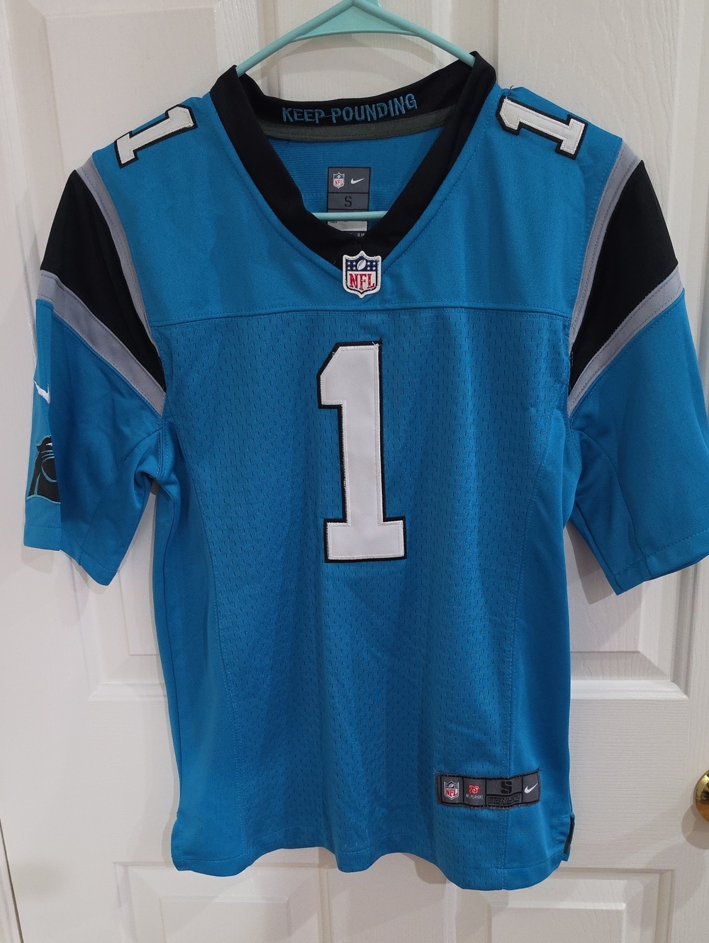 Nike NFL Carolina Panthers Cam Newton #1 Youth Jersey - Size S (8) Blue